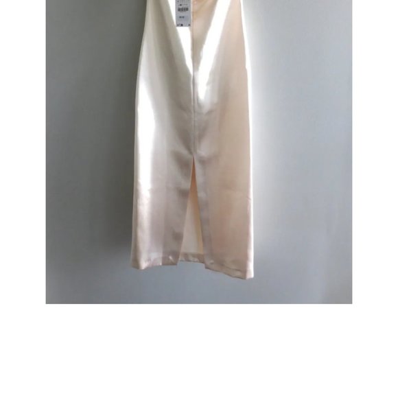 Zara strapless satin-like dress - Picture 3 of 9